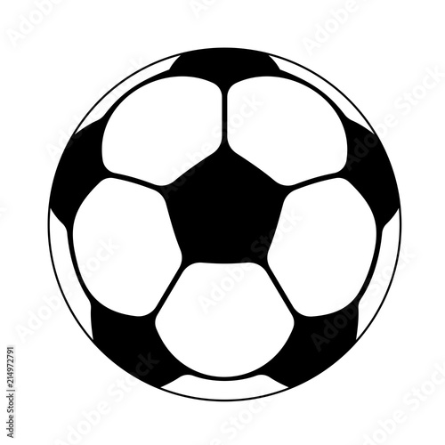 Soccer ball icon isolated on white background. Football sports symbol. Simple style. Flat vector illustration.