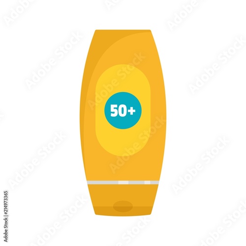 50 sun protection creme icon. Flat illustration of 50 sun protection creme vector icon for web isolated on white