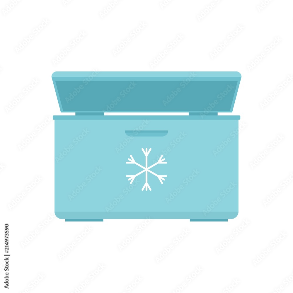Ice cream refrigerator icon. Flat illustration of ice cream refrigerator vector icon for web isolated on white Ice cream refrigerator icon. Flat illustration of ice cream refrigerator vector icon for web isolated on white