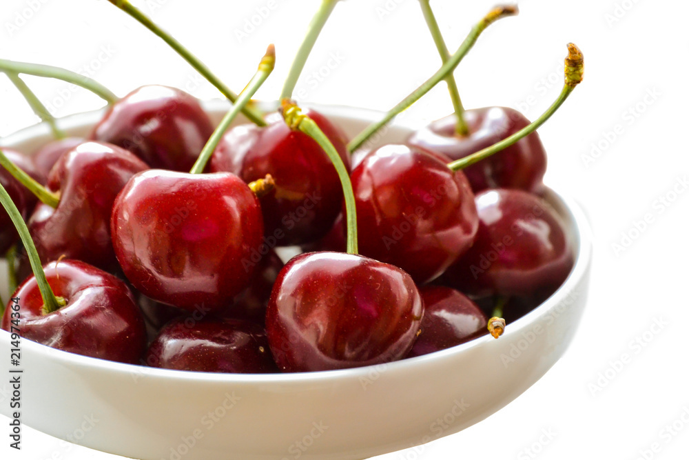 Sweet cherry, isolated on white background Sweet cherry, isolated on white background