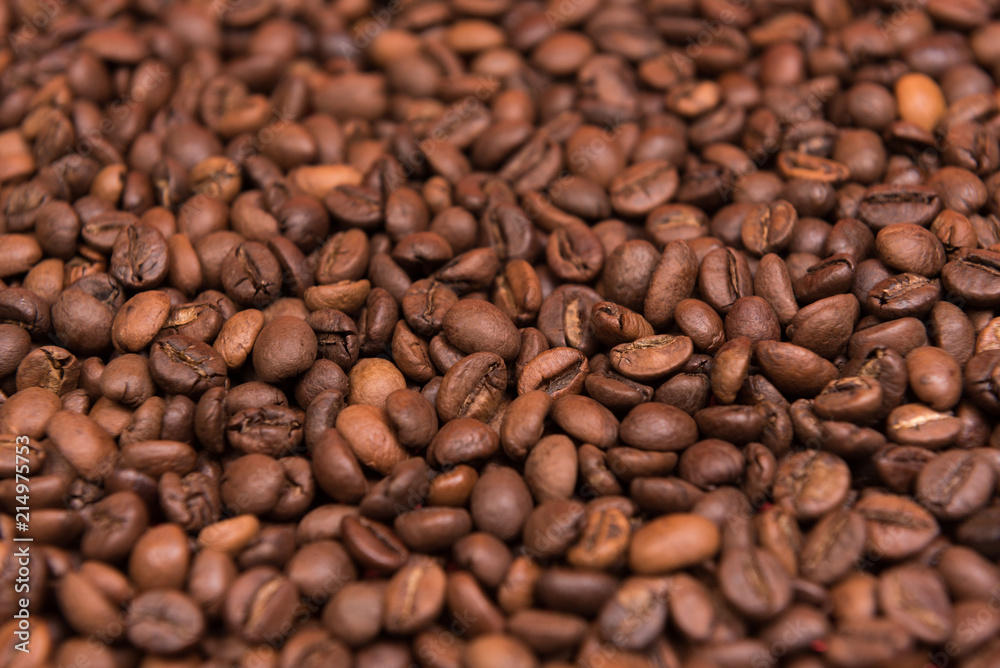 
Coffee seeds with colorful backgrounds