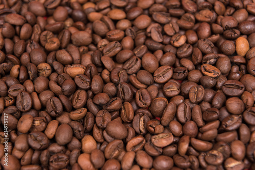  Coffee seeds with colorful backgrounds