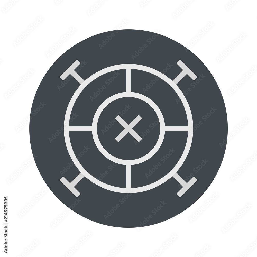 Optical sight icon. Flat illustration of optical sight vector icon for web isolated on white Optical sight icon. Flat illustration of optical sight vector icon for web isolated on white