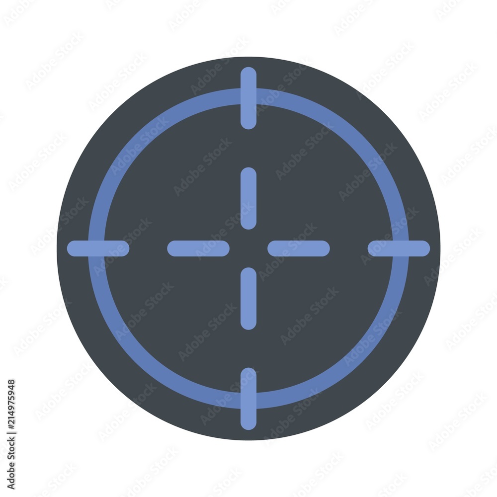Sniper target icon. Flat illustration of sniper target vector icon for web isolated on white Sniper target icon. Flat illustration of sniper target vector icon for web isolated on white