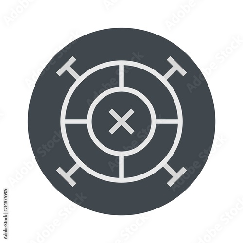Optical sight icon. Flat illustration of optical sight vector icon for web isolated on white