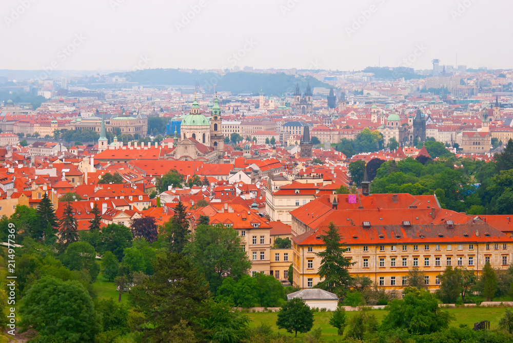 View of the city of Prague in the Czech Republic