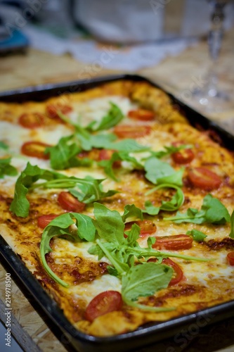 Vegetarian homemade pizza