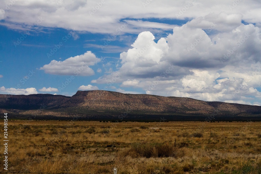 A mountain range driving through Arizona. 