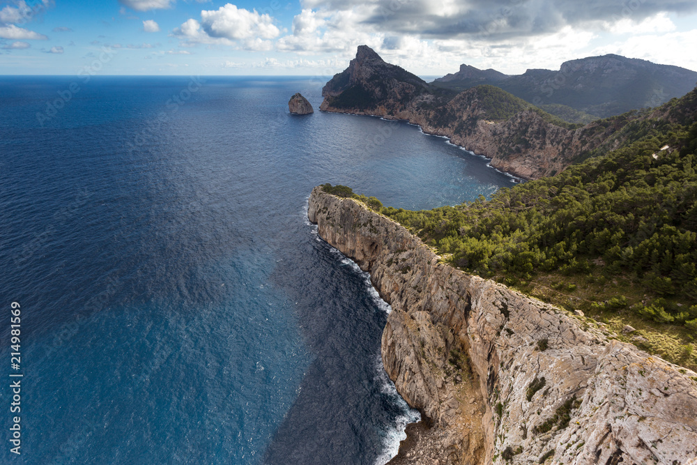 The beautiful rugged shoreline of Mallorca island is something worth hiking. The beautiful rugged shoreline of Mallorca island is something worth hiking.