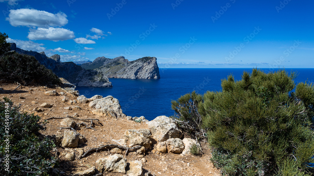 The beautiful rugged shoreline of Mallorca island is something worth hiking.
