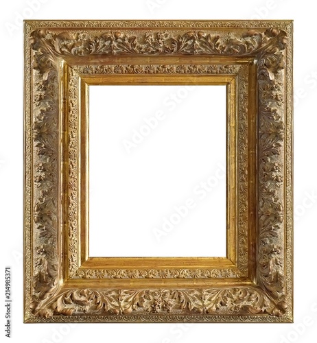 Golden frame for paintings, mirrors or photo