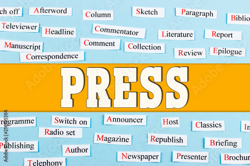 Press mass media and education concept