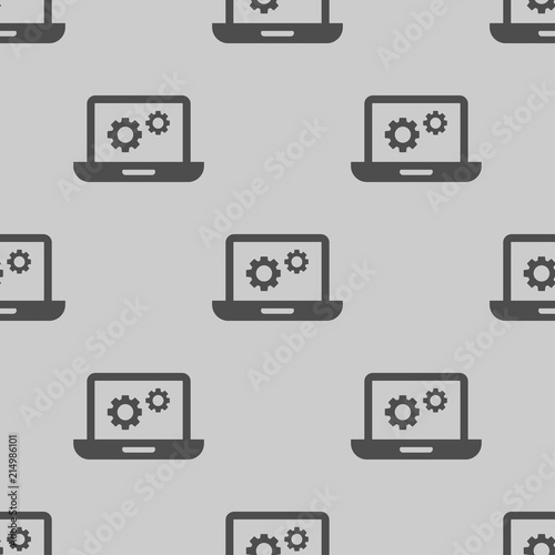 laptop icon vector seamless pattern
