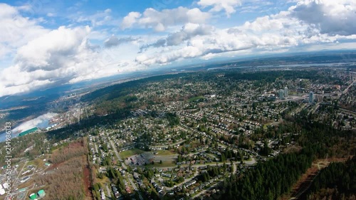 Burquitlam Neighborhood Coquitlam British Columbia Canada Aerial View photo