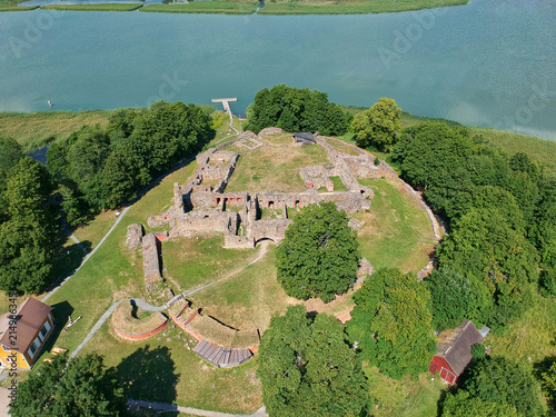 Kuusisto castle ruins in Kaarina, Finland. photo