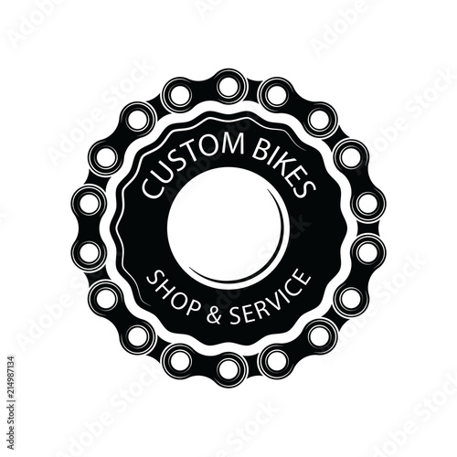 Bike emblem. Bicycle shop and service