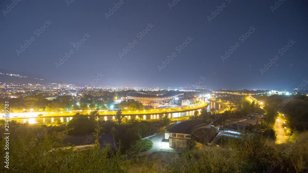 Skopje at night time lapse Skopje at night time lapse