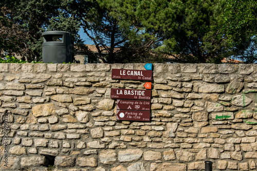 Obraz na płótnie Sign, Carcassone, France w salonie