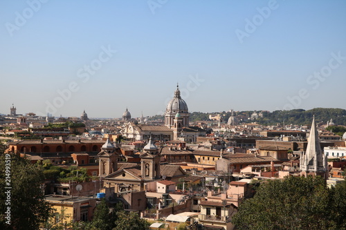 View from park Villa Borghese to Rome, Italy
