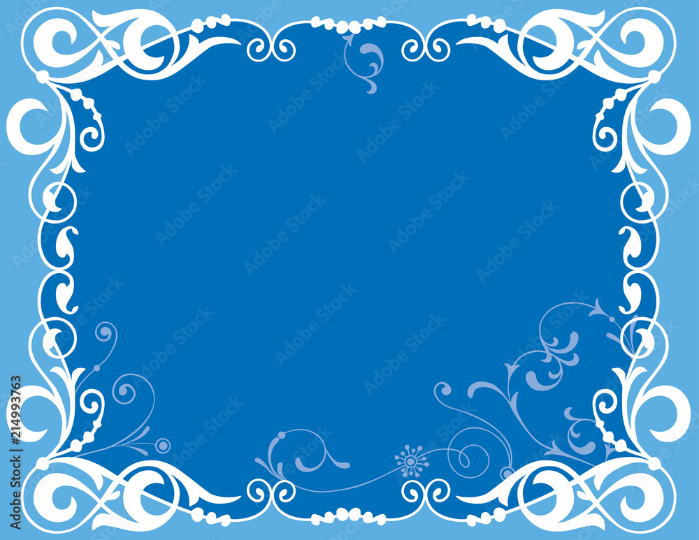 Vector image of decorative blue framework Vector image of decorative blue framework