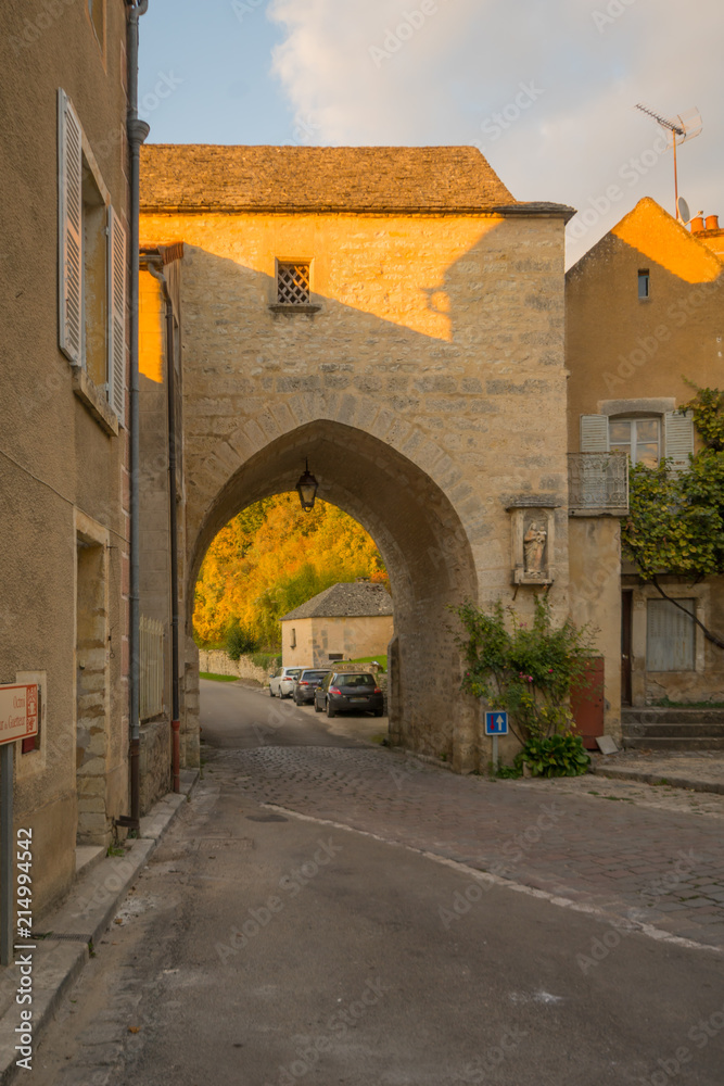 The north gate in the medieval village Noyers-sur-Serein