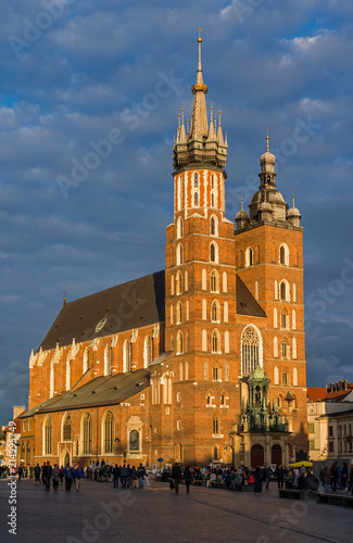 Krakau – Marienkirche in der Abendsonne