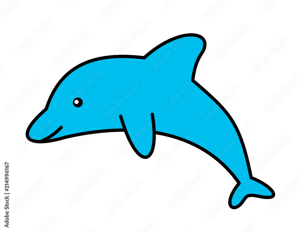 Fototapeta premium イルカ光口(水色)