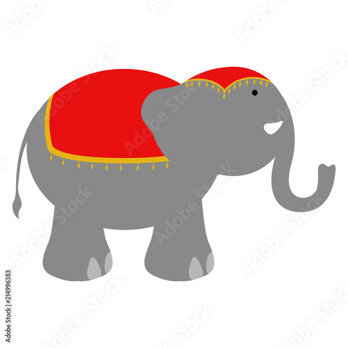 Isolated circus elephant