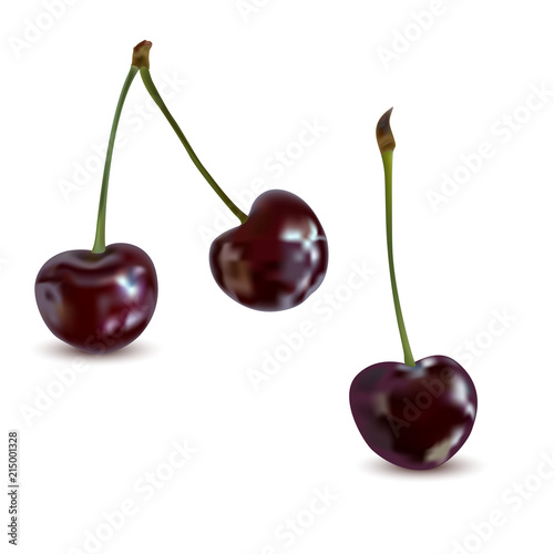 A juicy cherry is realistic