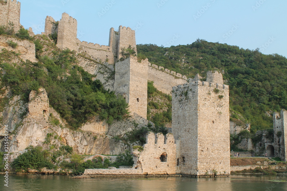 Golubac Fortress in Serbia on Denube