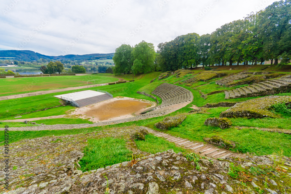 The roman theater remains in Autun The roman theater remains in Autun