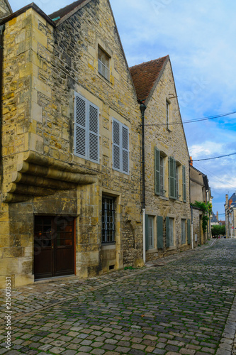 Street with old buildings, in Nevers