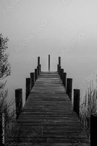 The dock at the water’s edge photo