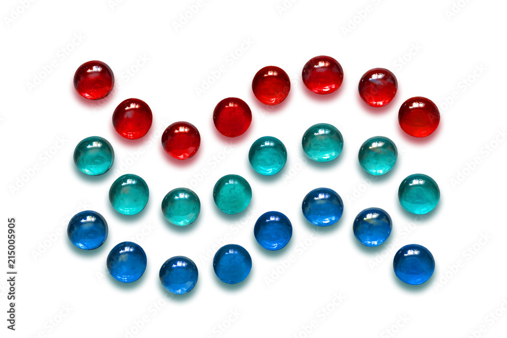 Glass stones of three colors Glass stones of three colors