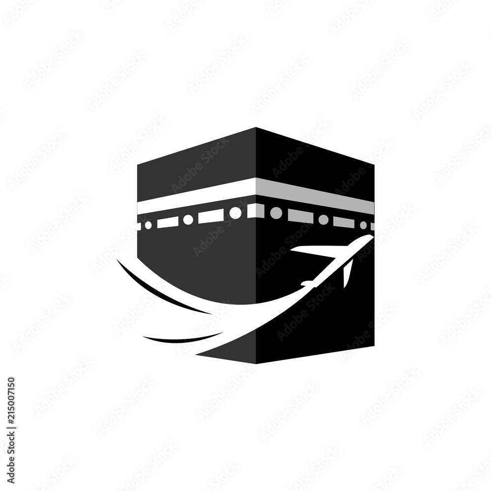 Kaaba Hajj Tour and travel vector logo template Stock Vector | Adobe Stock