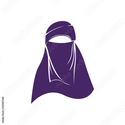 Hijab. Hijab Logo. Hijab Store Logo. Hijab Icon. Hijab vector Illustration. Niqab.