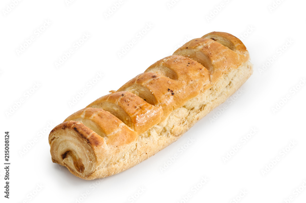 Puff pastry roll with pineapple filling