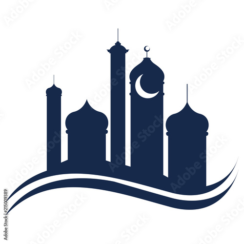 Abstract arabic temple. Ramadan kareem