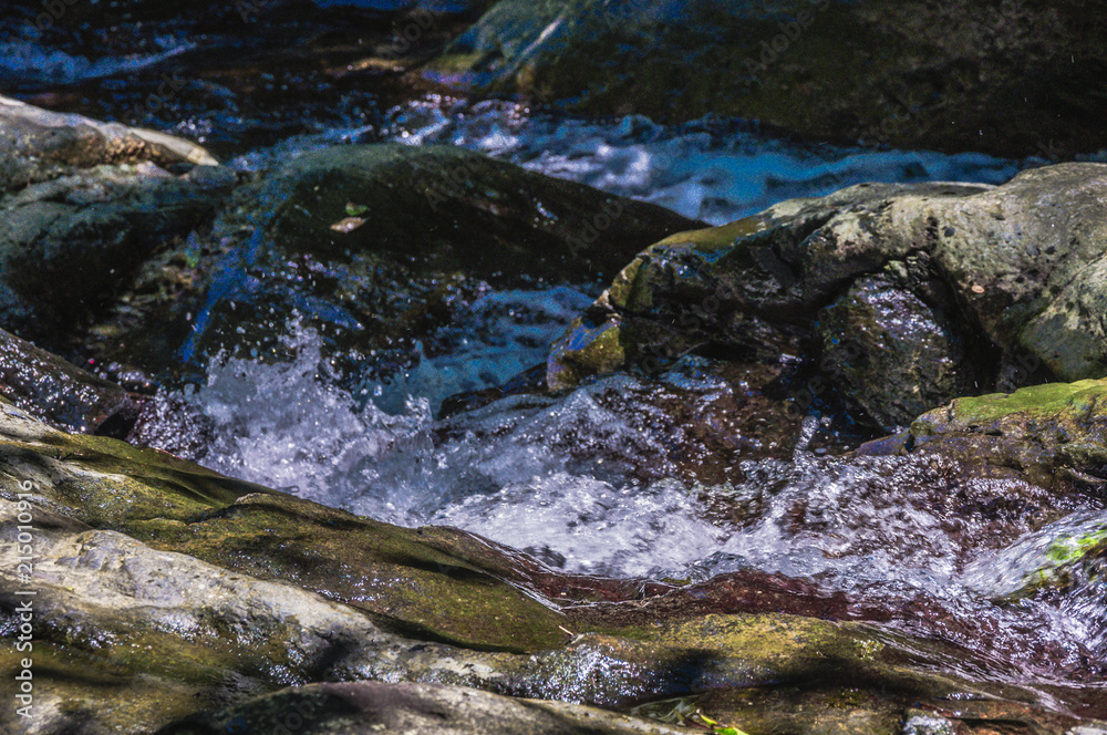 Valley, water and stones scenery  