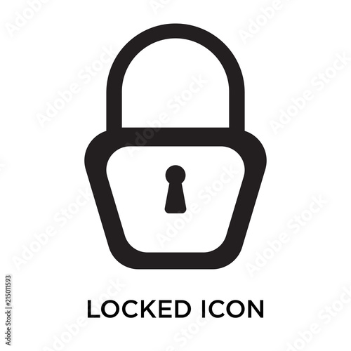 locked icons isolated on white background. Modern and editable locked icon. Simple icon vector illustration.