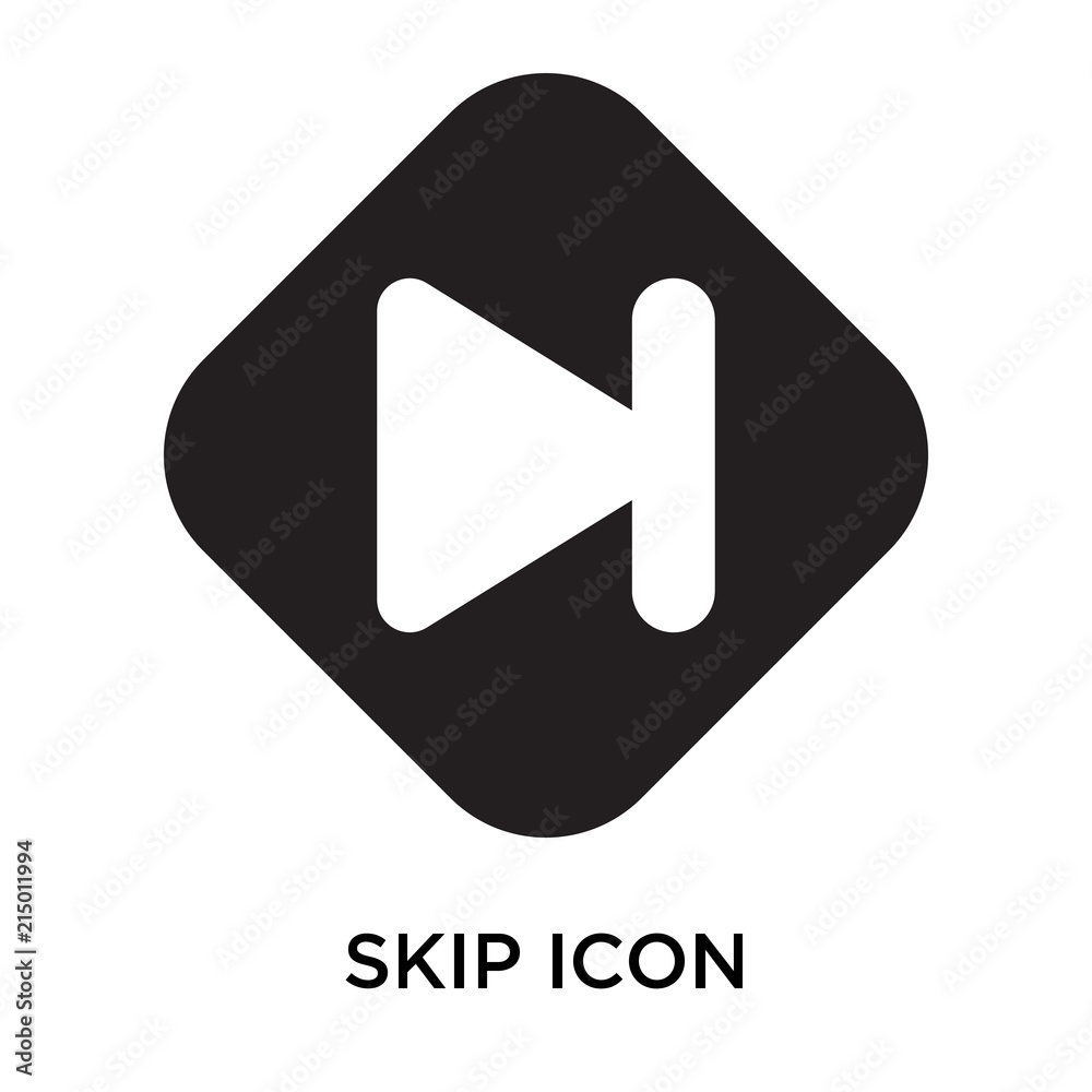 skip icons isolated on white background. Modern and editable skip icon