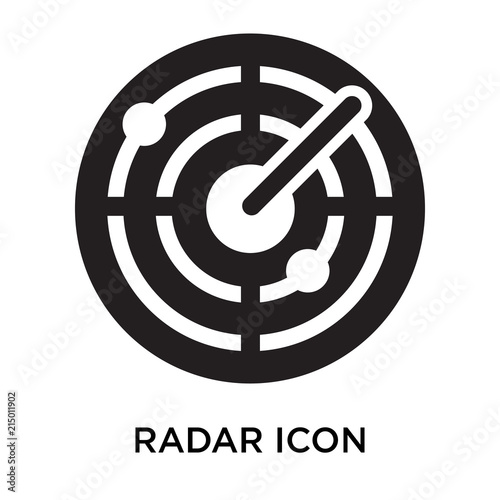 radar icons isolated on white background. Modern and editable radar icon. Simple icon vector illustration.