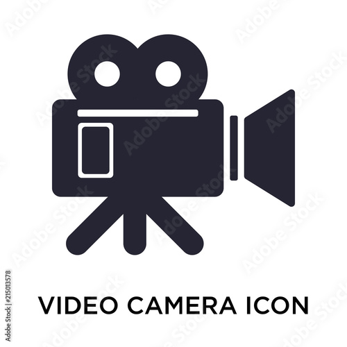 video camera icon on white background. Modern icons vector illustration. Trendy video camera icons
