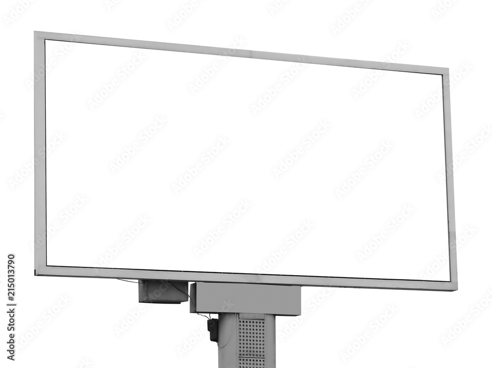 Blank advertising board on white background Blank advertising board on white background