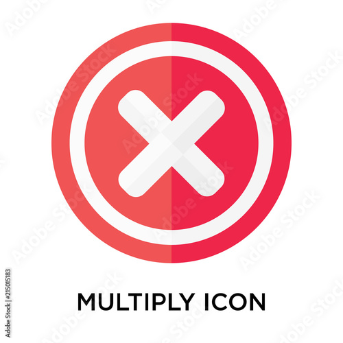 Multiply icon vector sign and symbol isolated on white background, Multiply logo concept