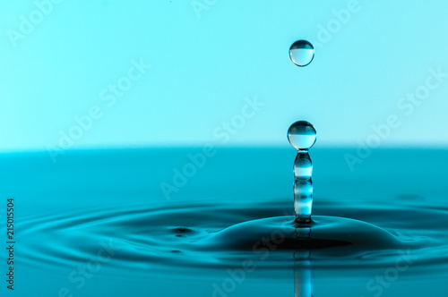 Water splash when falling a drop