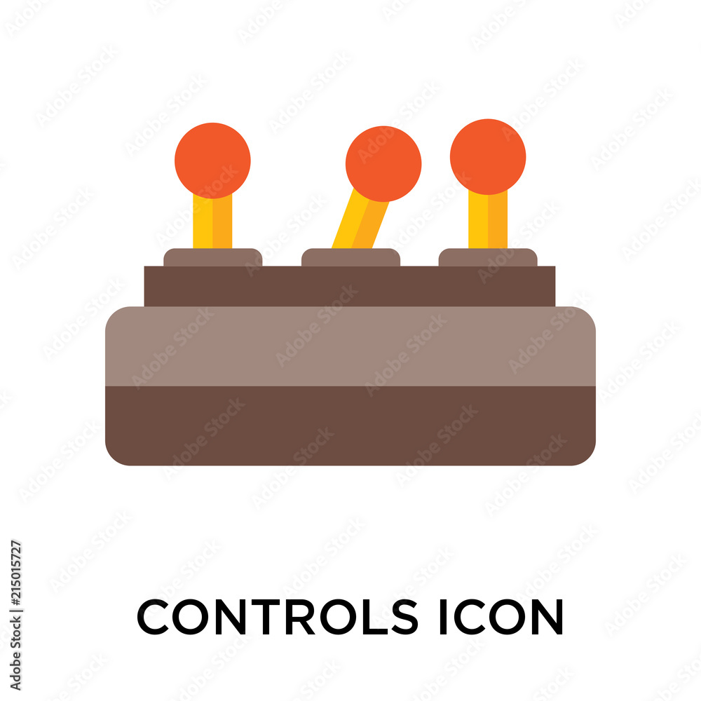 Controls icon vector sign and symbol isolated on white background, Controls logo concept