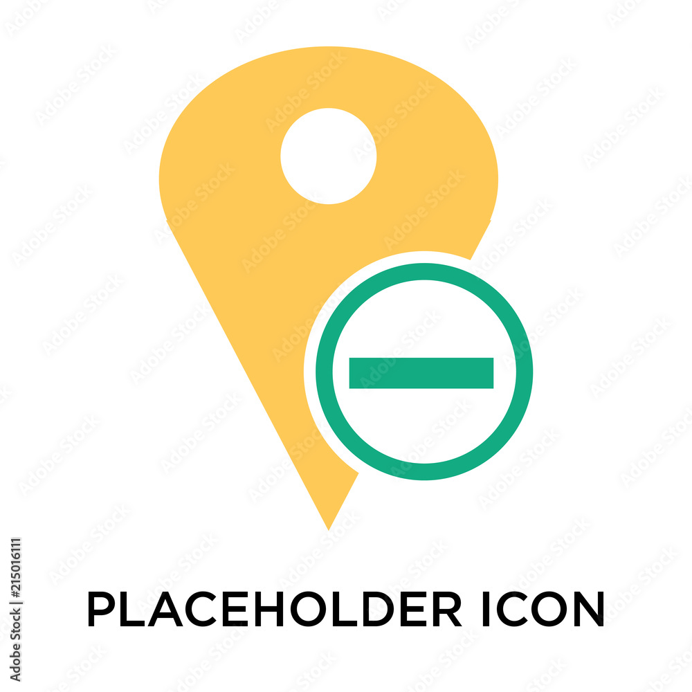 Placeholder icon vector sign and symbol isolated on white background, Placeholder logo concept
