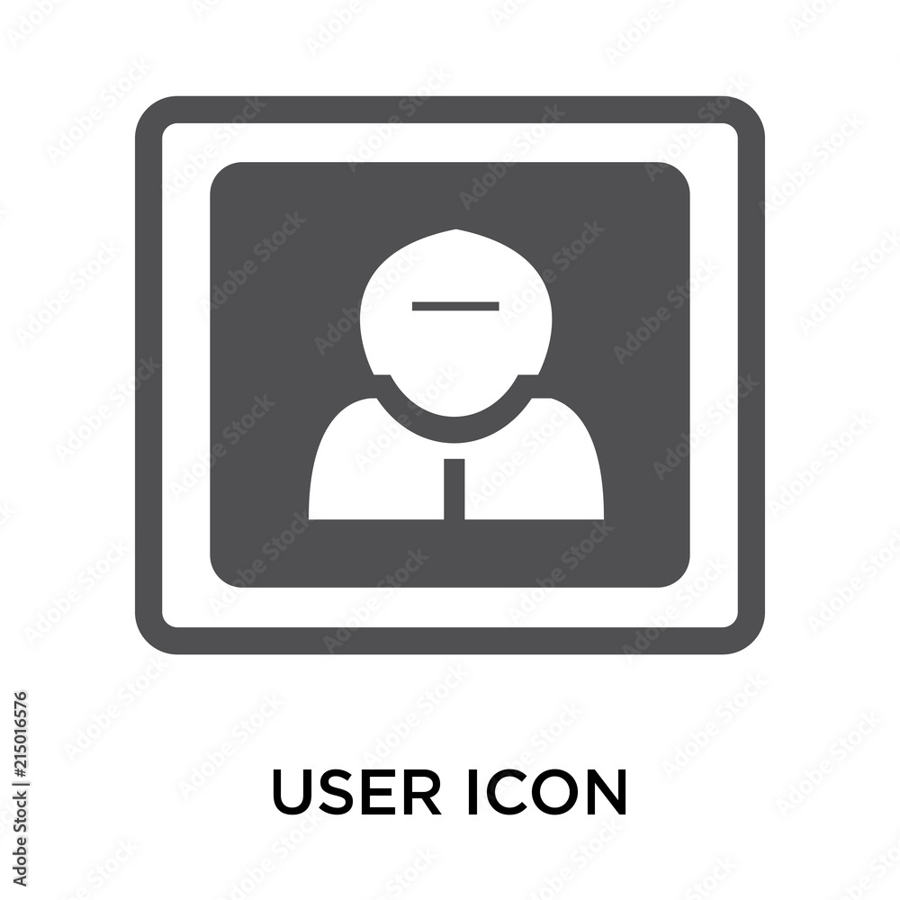 User icon vector sign and symbol isolated on white background, User logo concept User icon vector sign and symbol isolated on white background, User logo concept