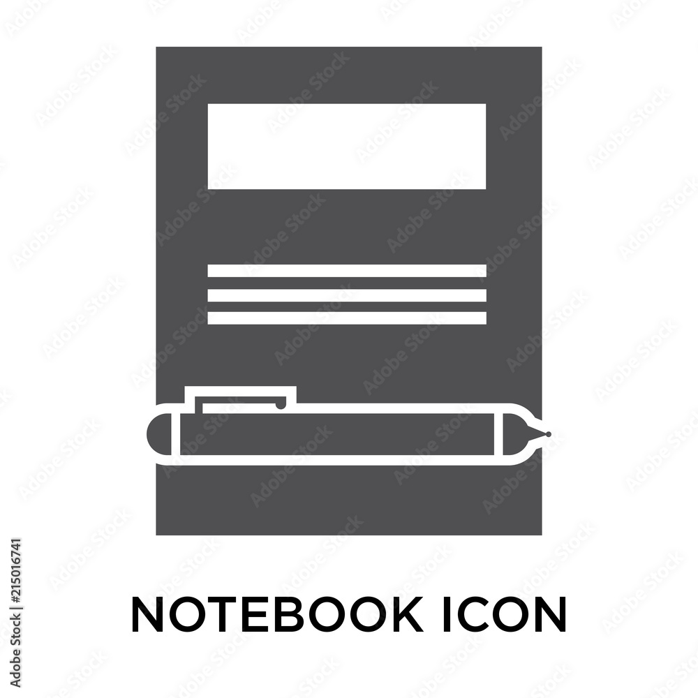 Notebook icon vector sign and symbol isolated on white background, Notebook logo concept Notebook icon vector sign and symbol isolated on white background, Notebook logo concept